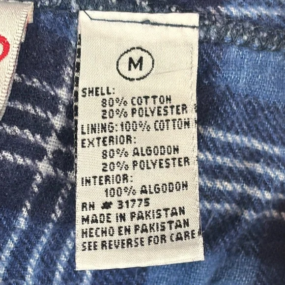 B.I. Gear Woman's Medium Blue Full Zip Hoodie – Flannel Lined Cozy - Picture 7 of 7